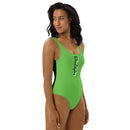 Green and Black One-Piece Swimsuit