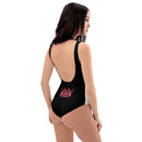 White and Black One-Piece Swimsuit