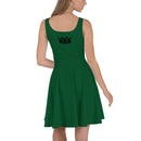 Green plaid casual dress