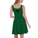 Green plaid casual dress