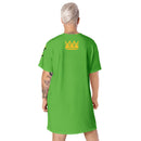 Yellow and Green Lips t-shirt dress
