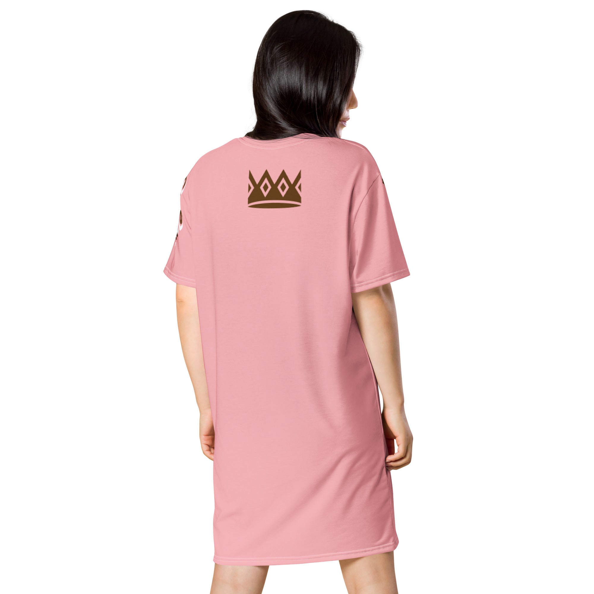 Brown and Pink Lips t-shirt dress