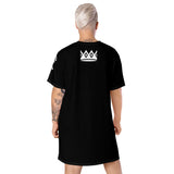White and Black Lips t-shirt dress