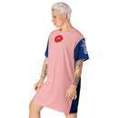 Pink and Blue Lips t-shirt dress