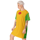 Yellow and Green Lips t-shirt dress