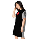 Black and Silver Lips t-shirt dress