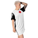 White and Black Lips t-shirt dress