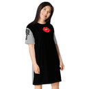 Black and Silver Lips t-shirt dress