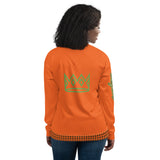 Orange Leopard Bomber Jacket