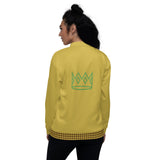 Old Gold Leopard Bomber Jacket