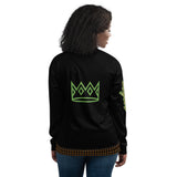 Black Leopard Bomber Jacket