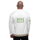 White Leopard Bomber Jacket