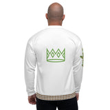 White Leopard Bomber Jacket