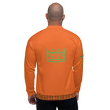 Orange Leopard Bomber Jacket
