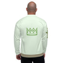 Honey Dew Green Leopard Bomber Jacket