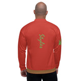 Red Checker Bomber Jacket