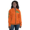 Orange Leopard Bomber Jacket