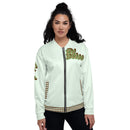 Honey Dew Green Leopard Bomber Jacket