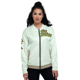Honey Dew Green Leopard Bomber Jacket