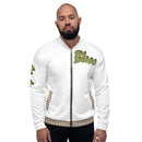 White Leopard Bomber Jacket