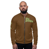 Brown Leopard Bomber Jacket