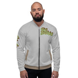 Silver Leopard Bomber Jacket