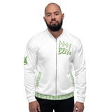 White Checker  Bomber Jacket