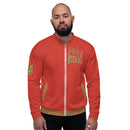 Red Checker Bomber Jacket
