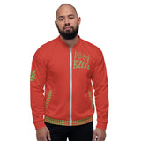 Red Checker Bomber Jacket