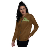 Brown Leopard Bomber Jacket