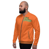 Orange Leopard Bomber Jacket