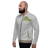Silver Leopard Bomber Jacket