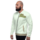 Honey Dew Green Leopard Bomber Jacket