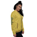 Old Gold Leopard Bomber Jacket
