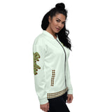 Honey Dew Green Leopard Bomber Jacket