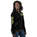 Black Leopard Bomber Jacket
