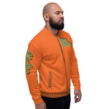 Orange Leopard Bomber Jacket