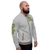 Silver Leopard Bomber Jacket