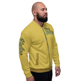 Old Gold Leopard Bomber Jacket