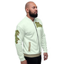Honey Dew Green Leopard Bomber Jacket