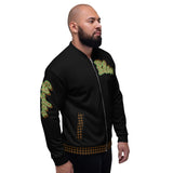 Black Leopard Bomber Jacket