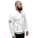White Checker  Bomber Jacket