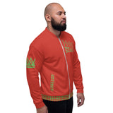 Red Checker Bomber Jacket