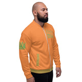 Flamenco Orange Checker  Bomber Jacket