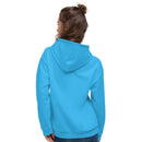Deep Sky Blue and Black Unisex Hoodie