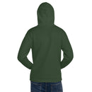 Myrtle Green and White Unisex Hoodie