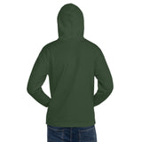 Myrtle Green and White Unisex Hoodie