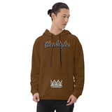 Brown and Silver Unisex Hoodie