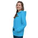 Deep Sky Blue and Black Unisex Hoodie
