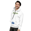 White and Blue Unisex Hoodie